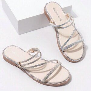 New never worn sparkly strappy sandals